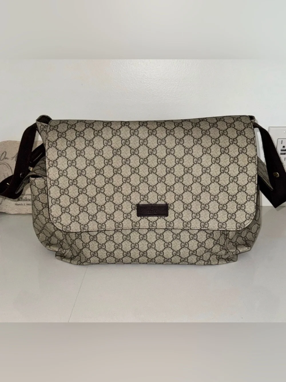 Guccis diaper bag